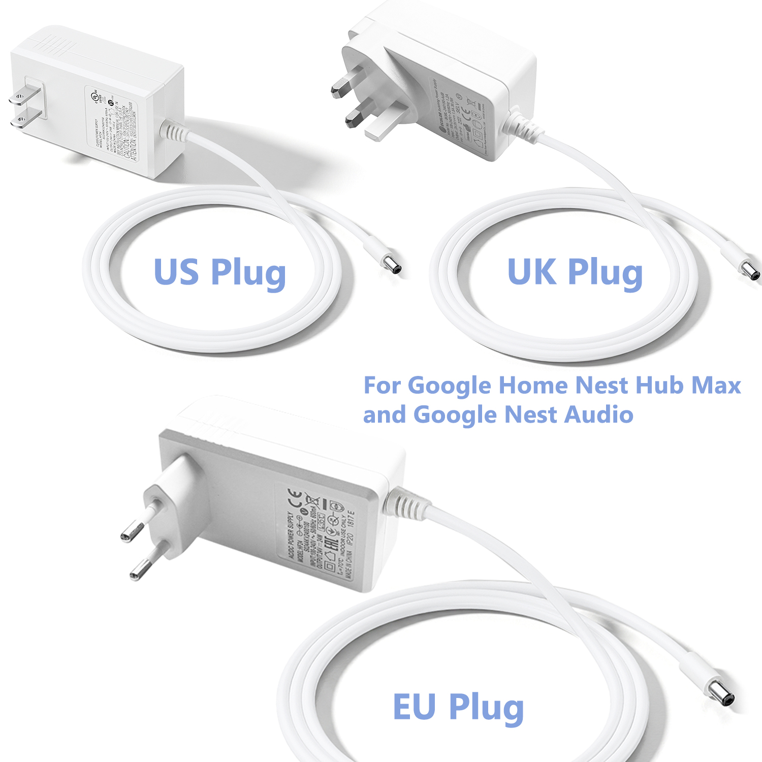 Google Speaker Nest Hub - محول طاقة 24 فولت لجهاز Google