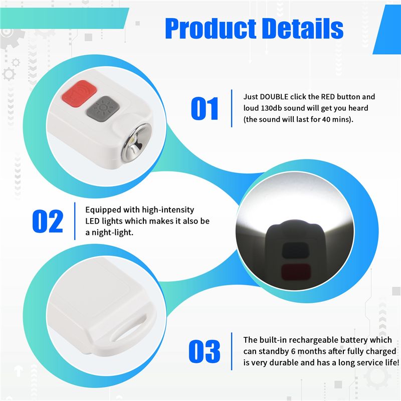 Personal Alarm Keychain - جهاز إنذار شخصي، جهاز إنذار للسلامة